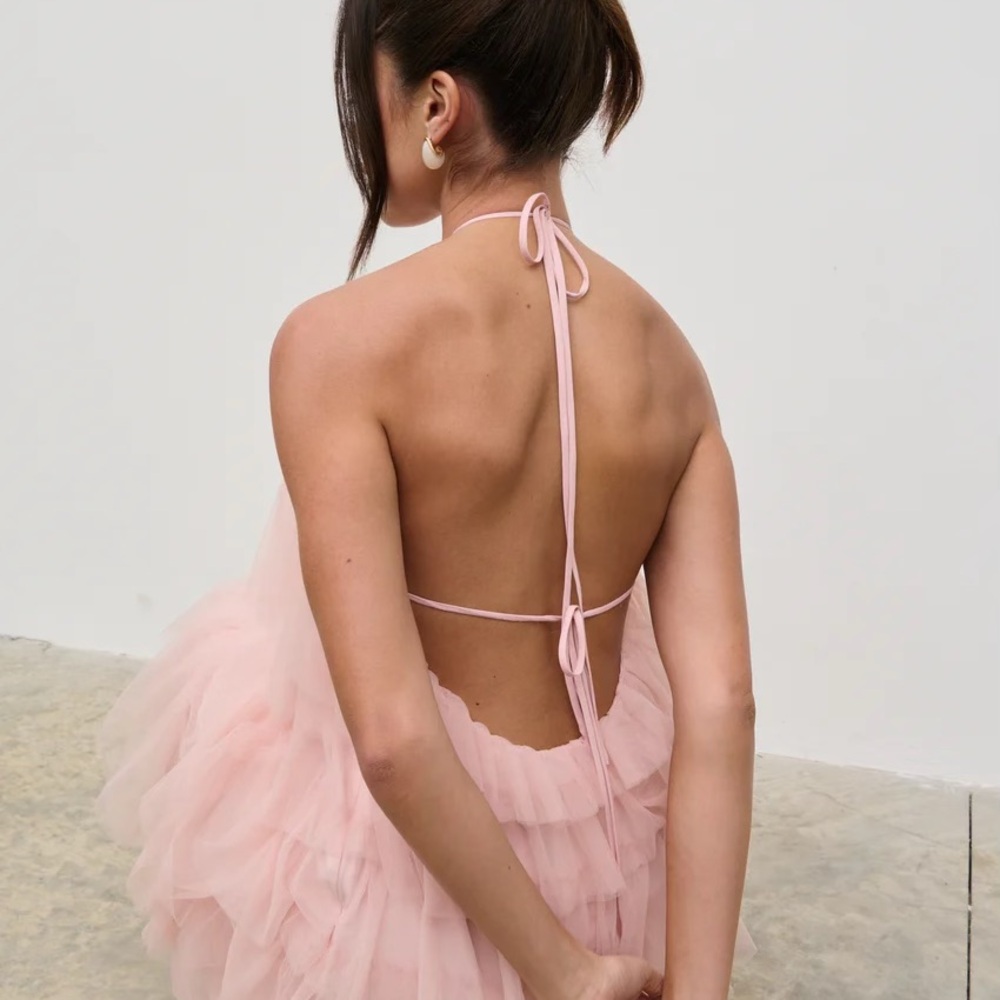 Pretty Lavish Carri Tulle Ruffle Maxi Dress - Picture 3 of 5